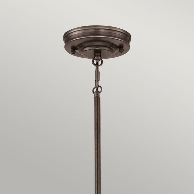 Brązowa lampa wisząca Emery (brąz palladiański) - Quoizel, 20cm, 1xE27