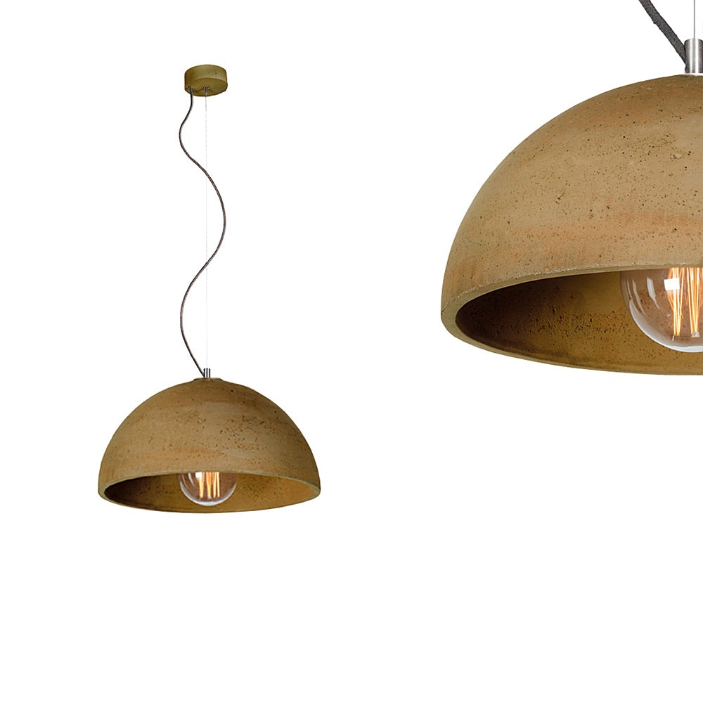 Betonowa lampa - do salonu kuchni, wisząca nowoczesna industrialna (1xE27) (Sfera 32) Loftlight