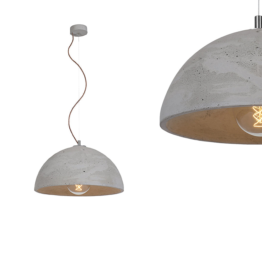 Betonowa lampa - do salonu kuchni, wisząca nowoczesna industrialna (1xE27) (Sfera 47) Loftlight