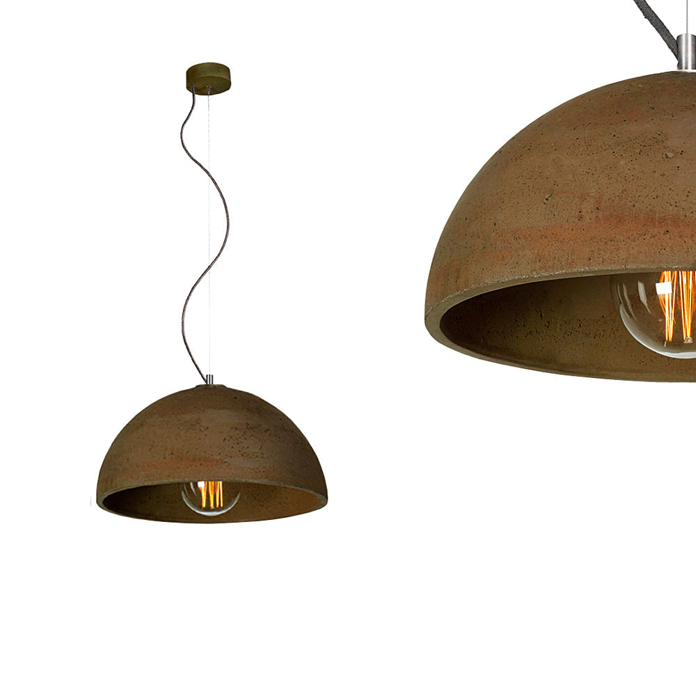 Betonowa lampa - do salonu kuchni, wisząca nowoczesna industrialna (1xE27) (Sfera 47) Loftlight