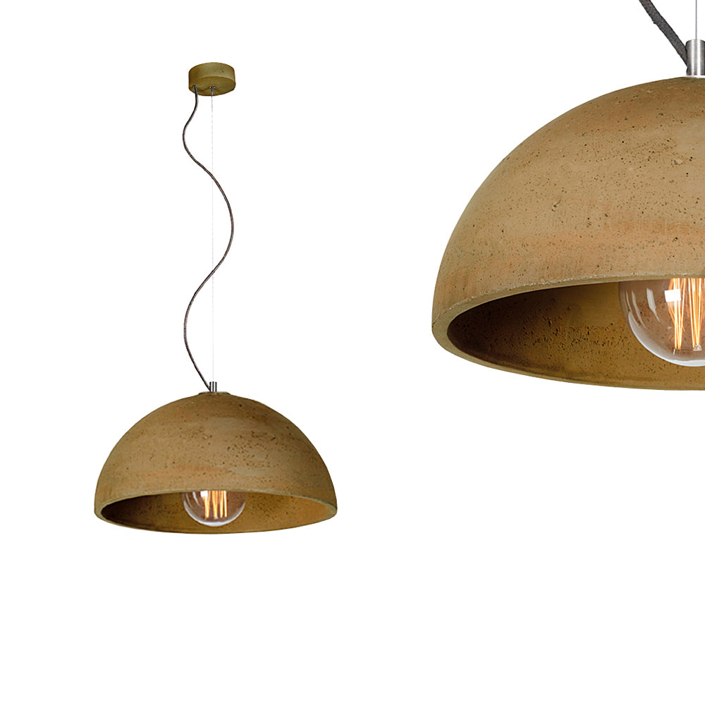 Betonowa lampa - do salonu kuchni, wisząca nowoczesna industrialna (1xE27) (Sfera 47) Loftlight