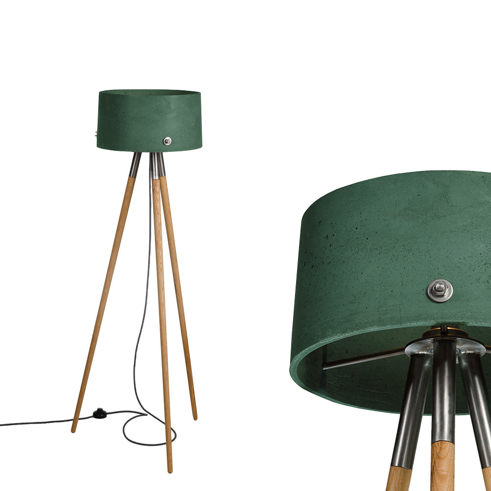 Betonowa lampa podłogowa - stojąca do salonu sypialni, nowoczesna industrialna (1xE27) (Talma) Loftlight