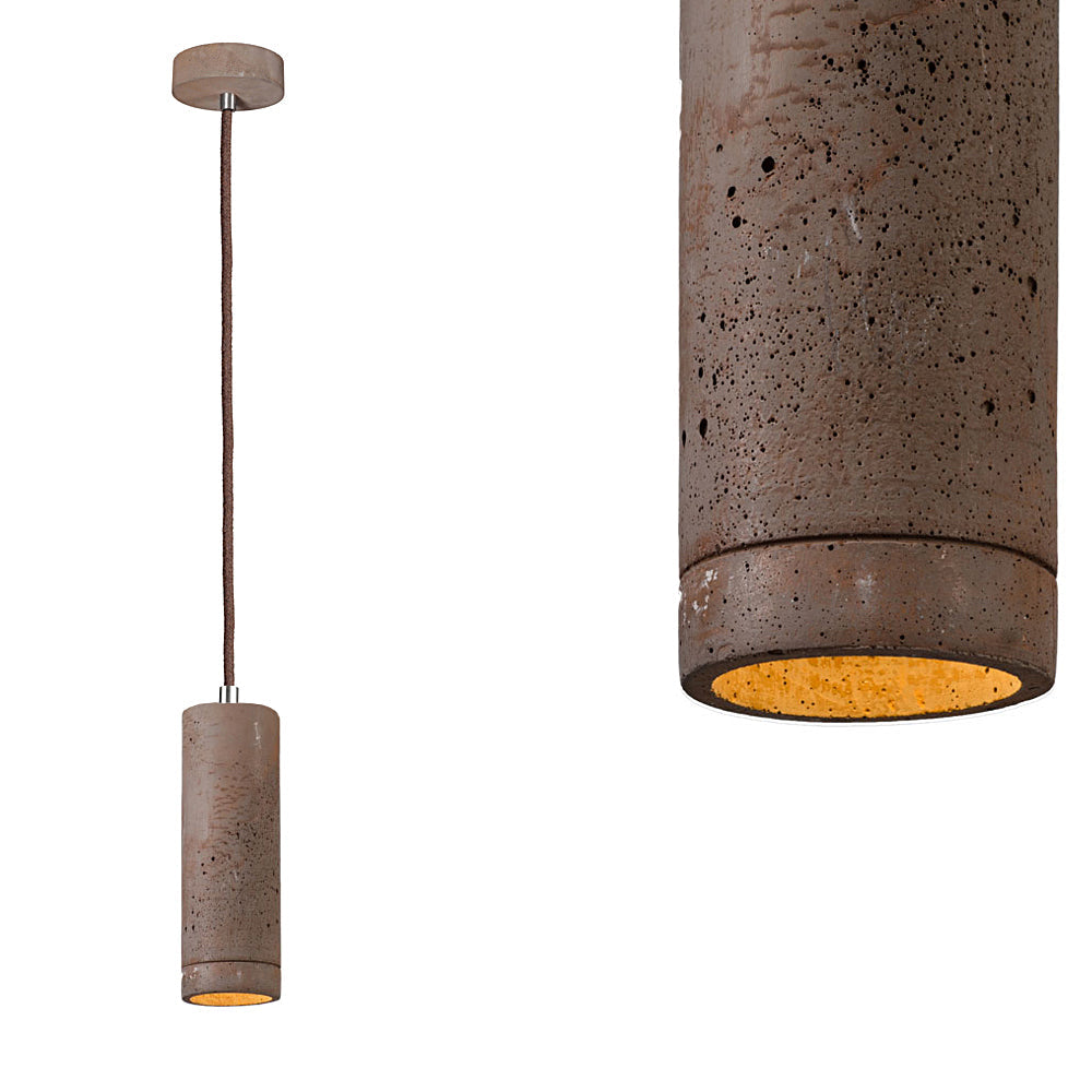 Betonowa lampa wisząca (21cm) - nowoczesna industrialna, do salonu sypialni kuchni (GU10, 5W) (Kalla 21) Loftlight
