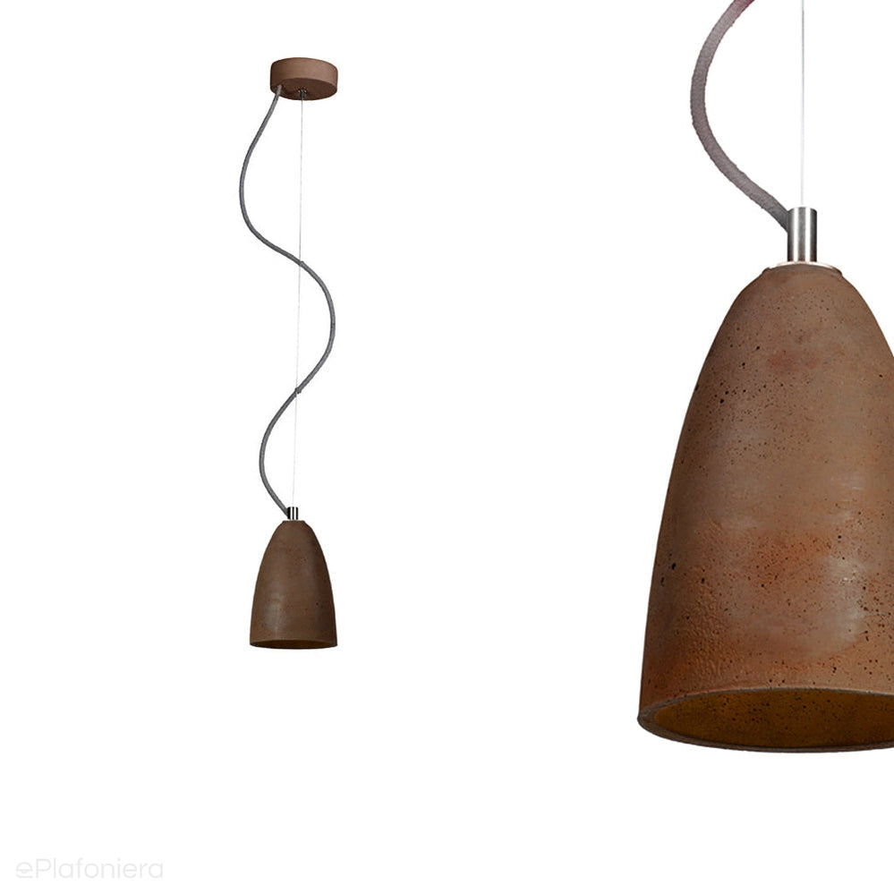 Betonowa lampa wisząca - nowoczesna industrialna, do salonu (1xE27) (Febe 15) Loftlight