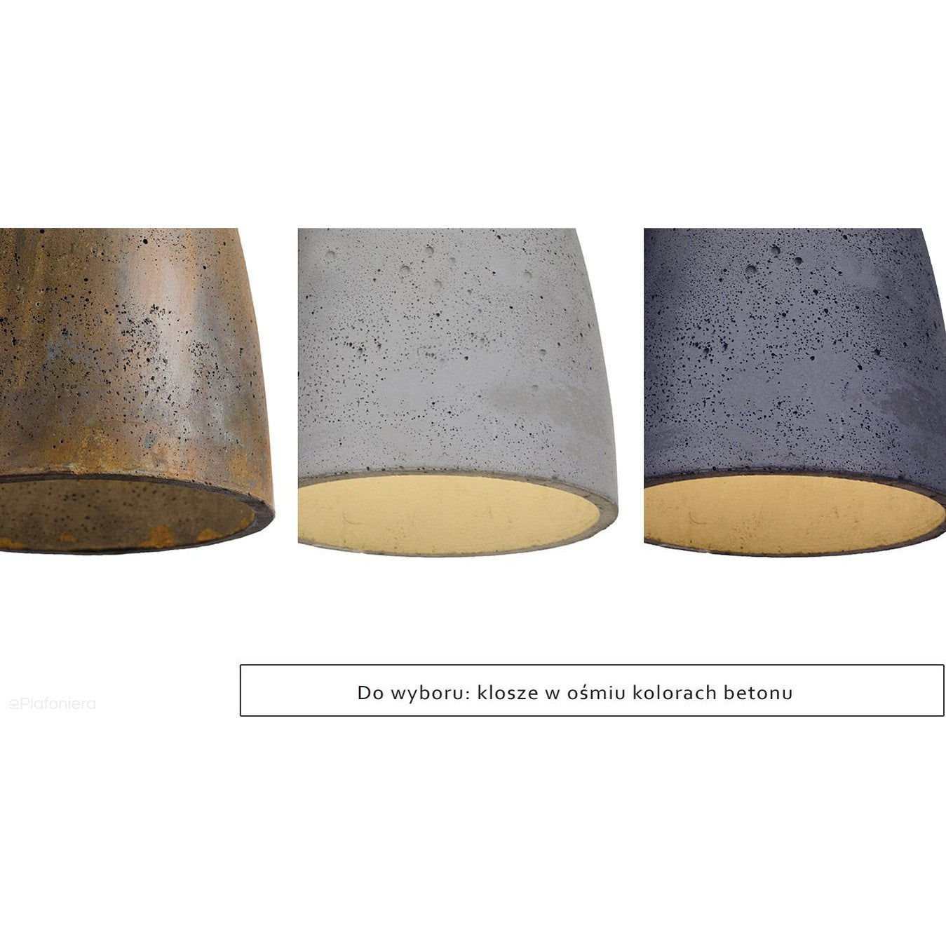 Betonowa lampa wisząca - nowoczesna industrialna, do salonu (1xE27) (Febe 15) Loftlight