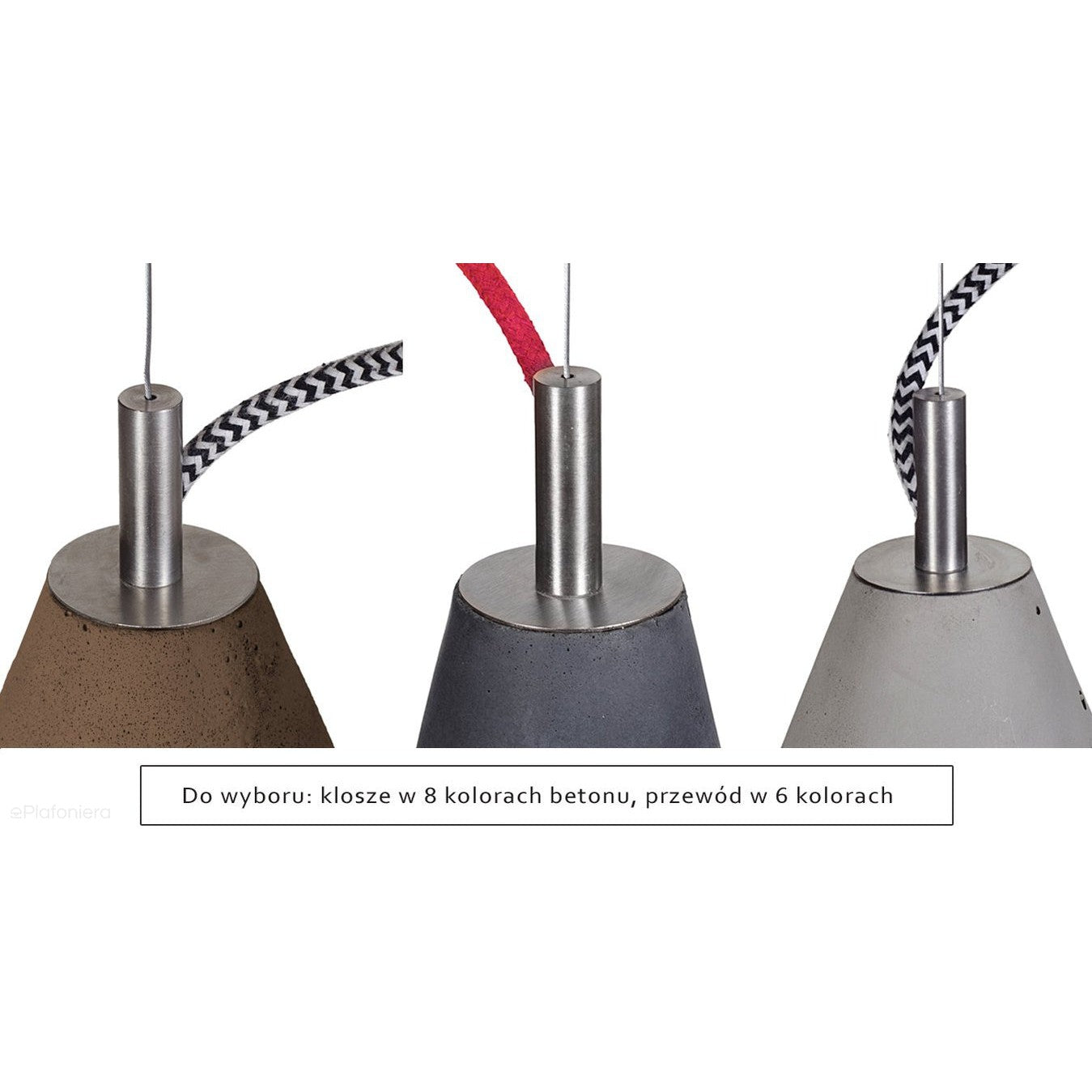 Betonowa lampa - wisząca nowoczesna industrialna, do salonu kuchni (19cm 1xE27) (Kobe 2) Loftlight