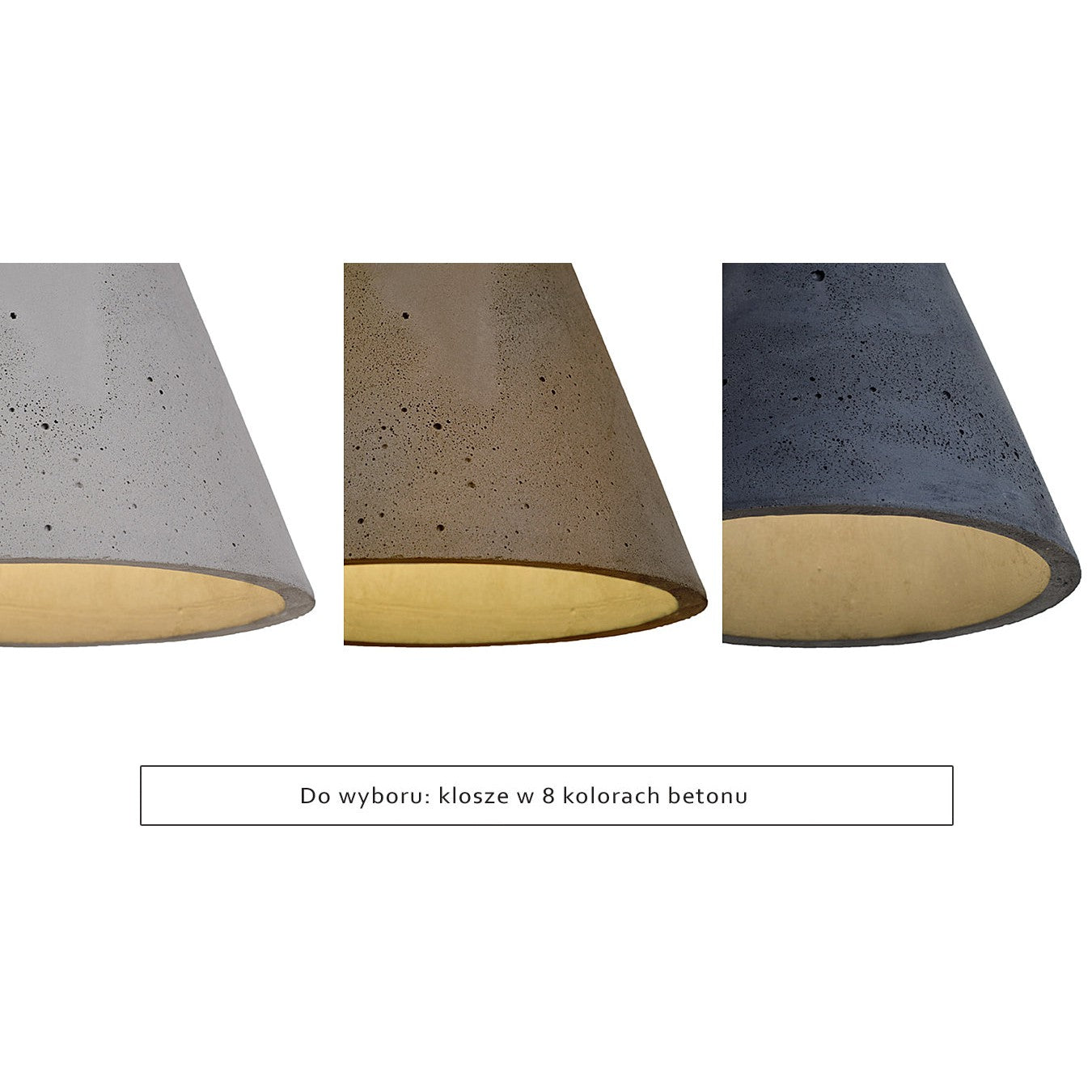 Betonowa lampa - wisząca nowoczesna industrialna, do salonu kuchni (19cm 1xE27) (Kobe 2) Loftlight