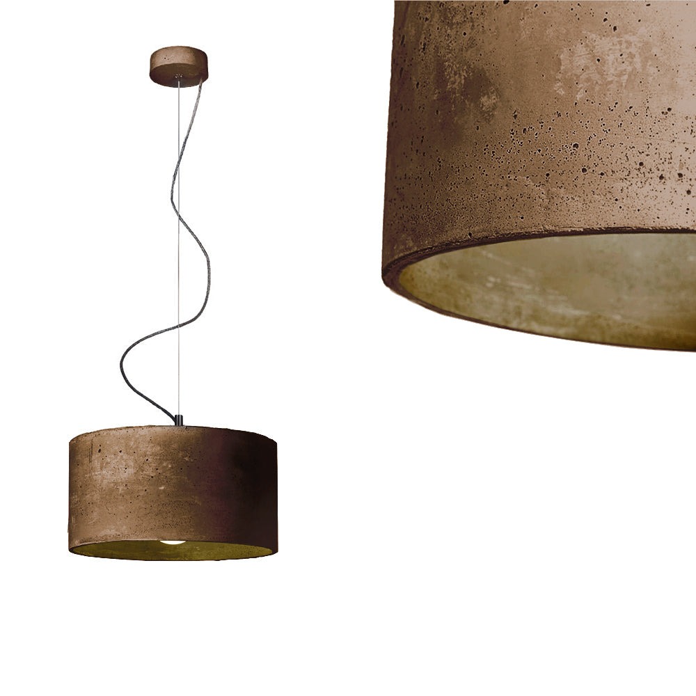 Betonowa nowoczesna industrialna lampa wisząca - do salonu kuchni (1xE27) (Malta) Loftlight