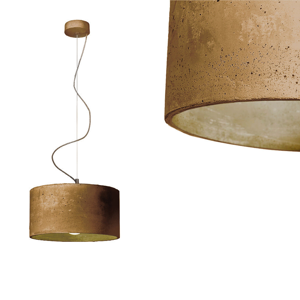 Betonowa nowoczesna industrialna lampa wisząca - do salonu kuchni (1xE27) (Malta) Loftlight