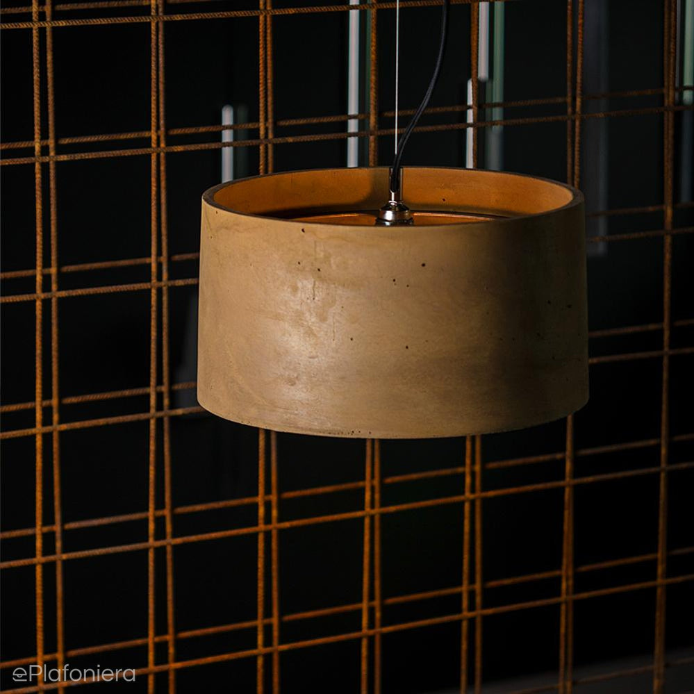 Betonowa nowoczesna industrialna lampa wisząca - do salonu kuchni (1xE27) (Malta) Loftlight