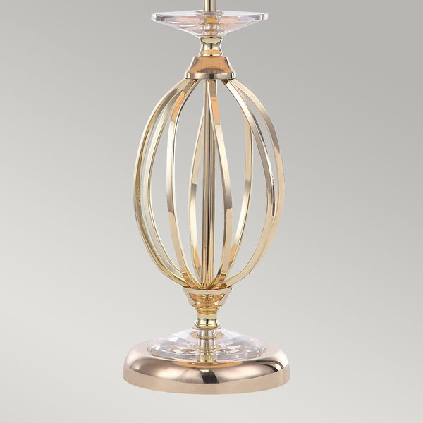 Ceramiczna lampa stojąca Aegean w stylu nowojorskim / pałacowym (polerowany mosiądz) - Elstead, 57cm (1xE27)