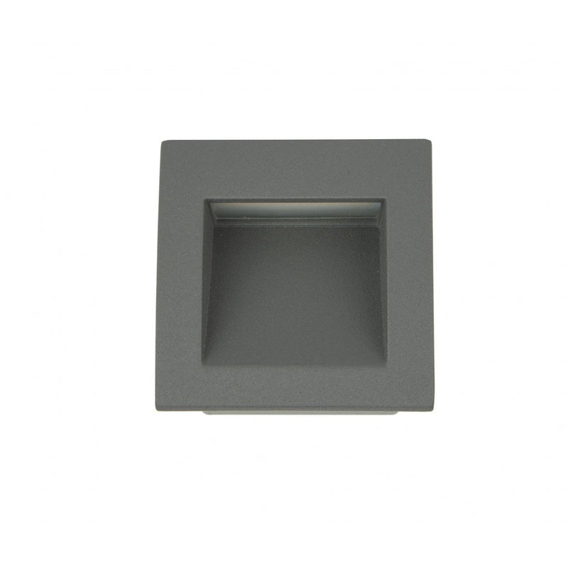 Lampa podtynkowa zewnętrzna LED (1,5W 9x9cm) ogrodowa grafitowa, SU-MA (Mur)