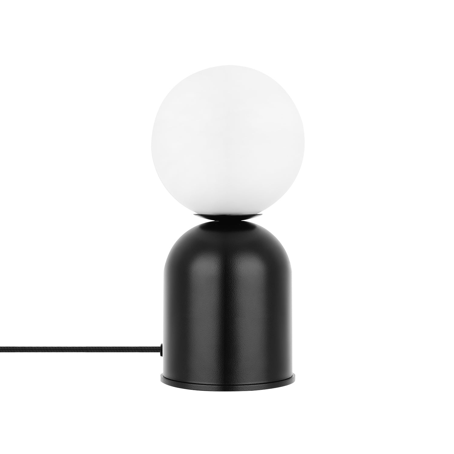 Czarna metalowa lampa stołowa z włącznikiem Luoti A - Ummo