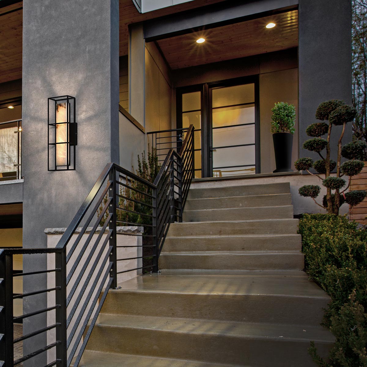 Duży kinkiet Blakley - 1 źródło światła - Matowa czerń, Eurofase - ePlafoniera.pl