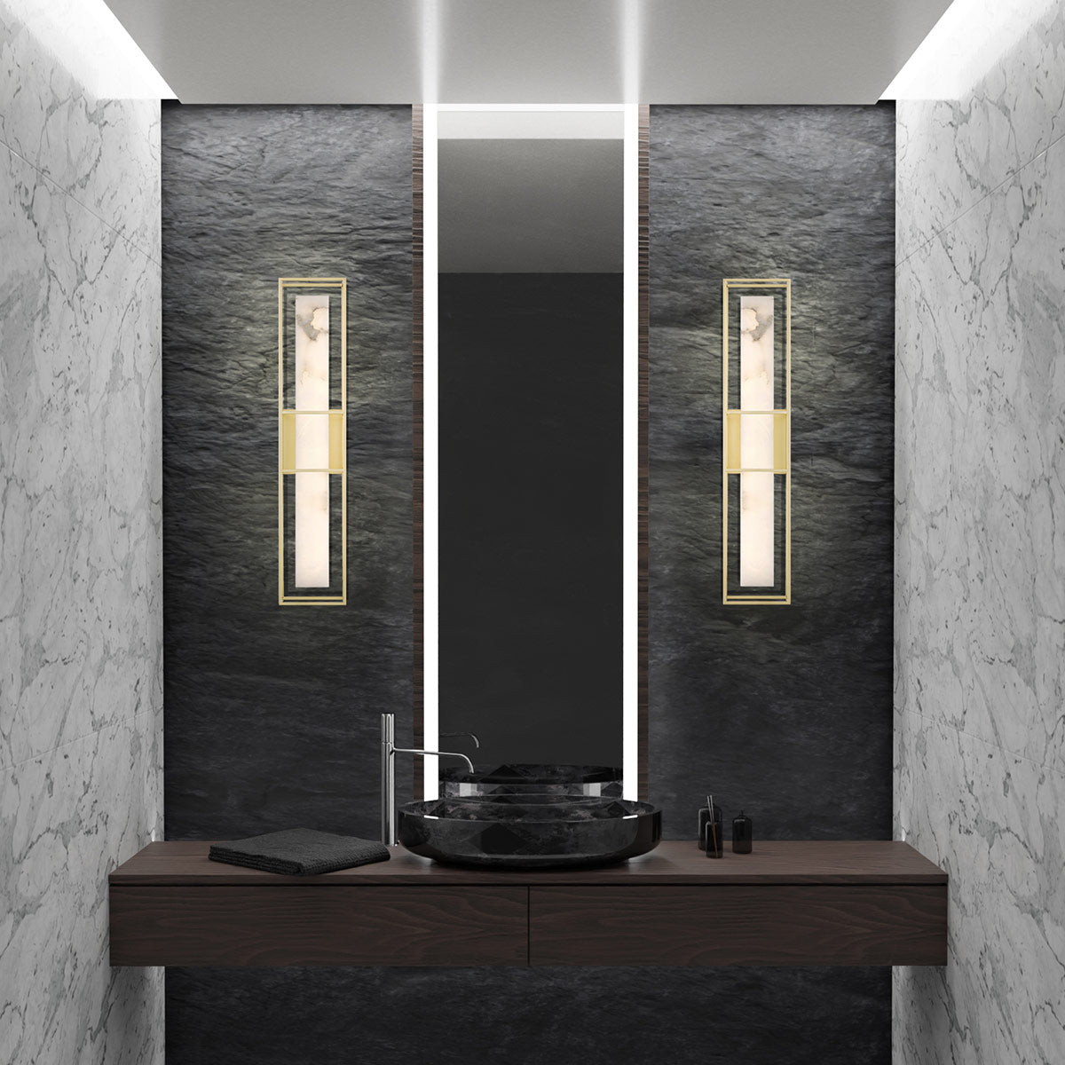 Duży kinkiet Blakley - 1 źródło światła - Szczotkowane złoto, Eurofase - ePlafoniera.pl