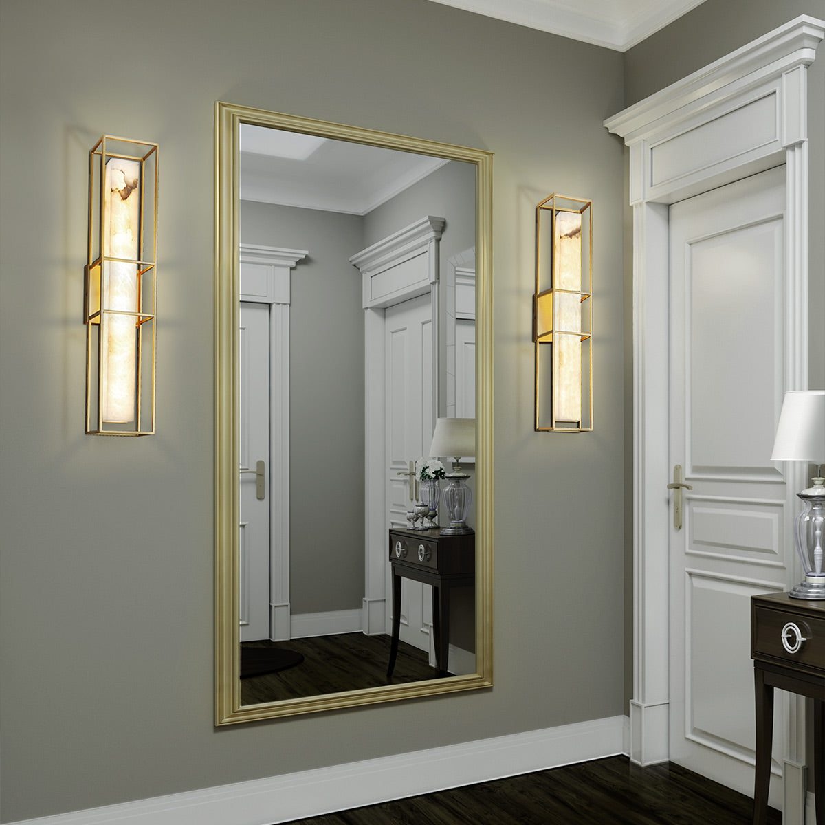 Duży kinkiet Blakley - 1 źródło światła - Szczotkowane złoto, Eurofase - ePlafoniera.pl