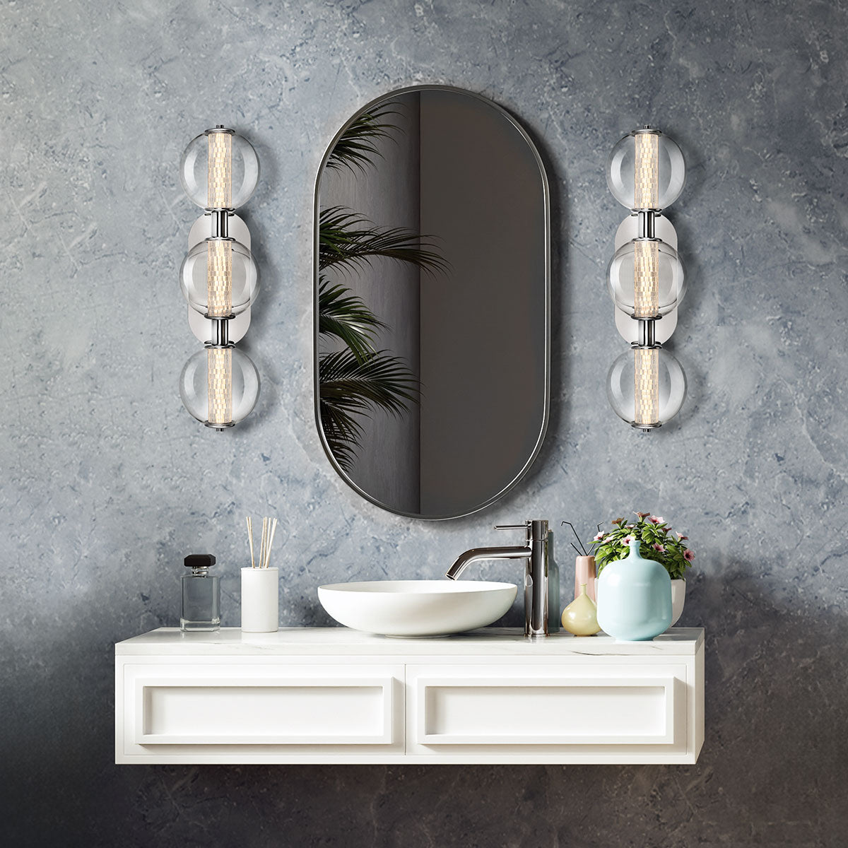 Kinkiet Atomo - 3 źródła światła - Polerowany chrom, Eurofase - ePlafoniera.pl