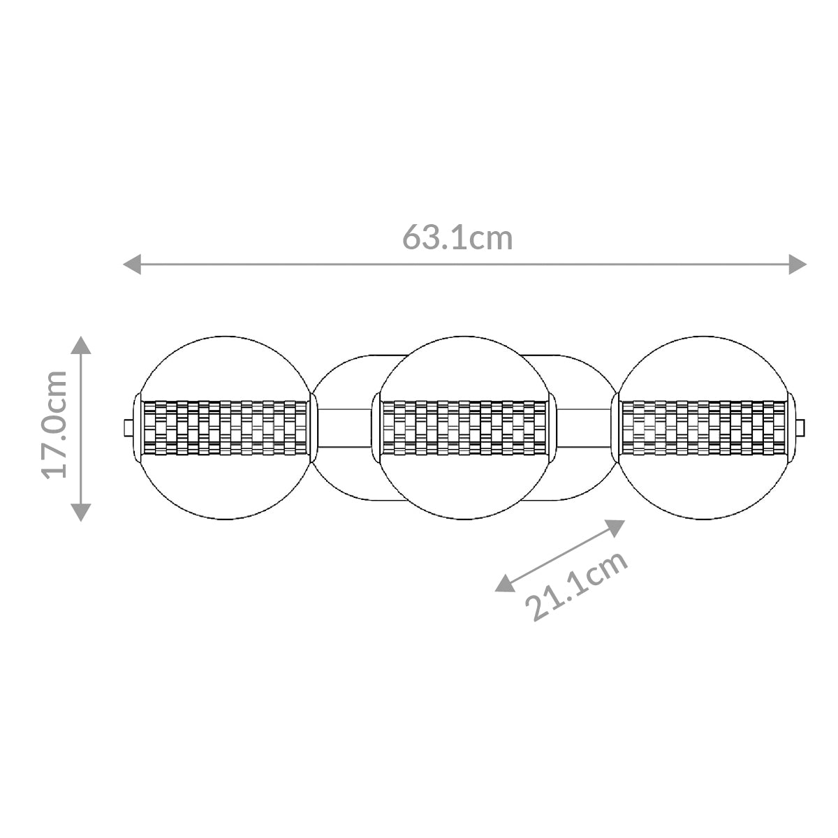 Kinkiet Atomo - 3 źródła światła - Polerowany chrom, Eurofase - ePlafoniera.pl
