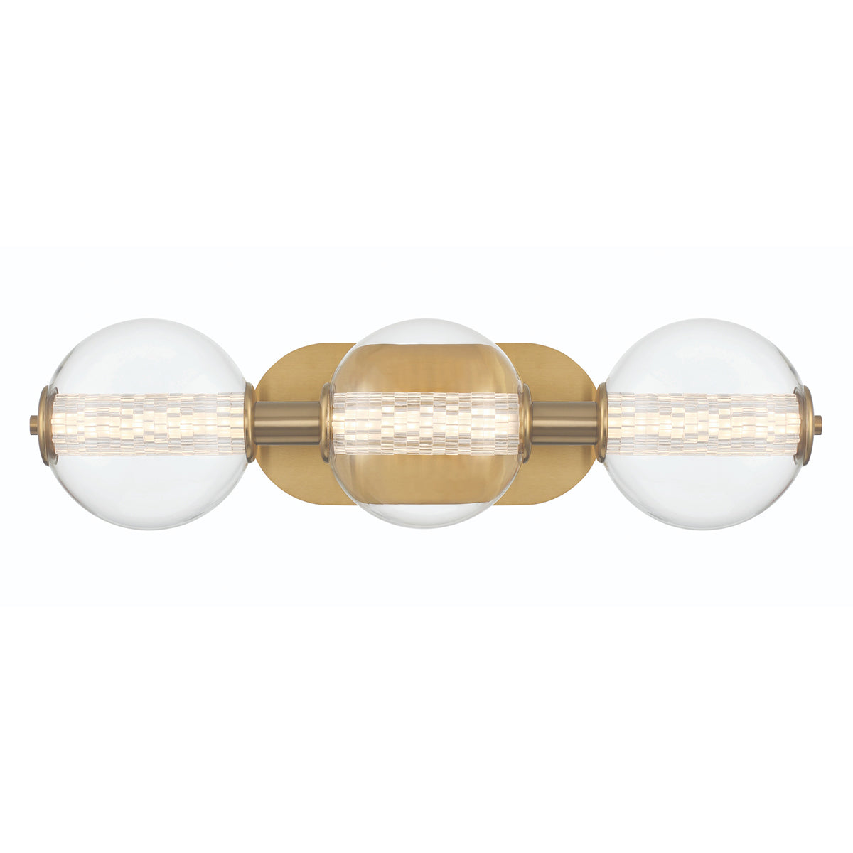 Kinkiet Atomo - 3 źródła światła - Szczotkowane złoto, Eurofase - ePlafoniera