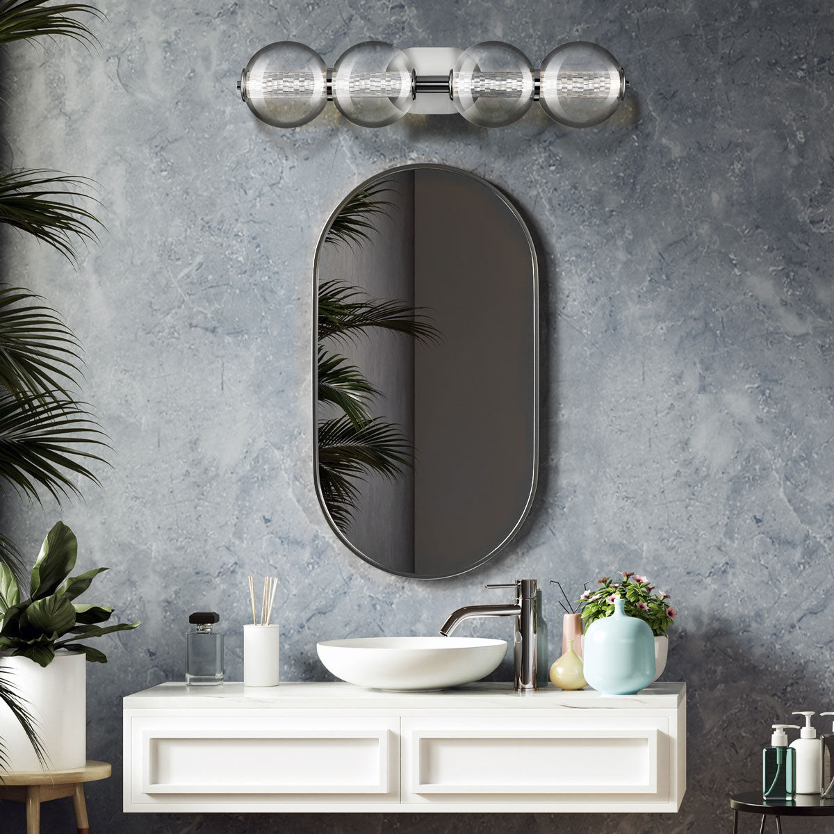 Kinkiet Atomo - 4 źródła światła - Polerowany chrom, Eurofase - ePlafoniera.pl