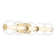 Kinkiet Atomo - 5 źródeł światła - Szczotkowane złoto, Eurofase - ePlafoniera