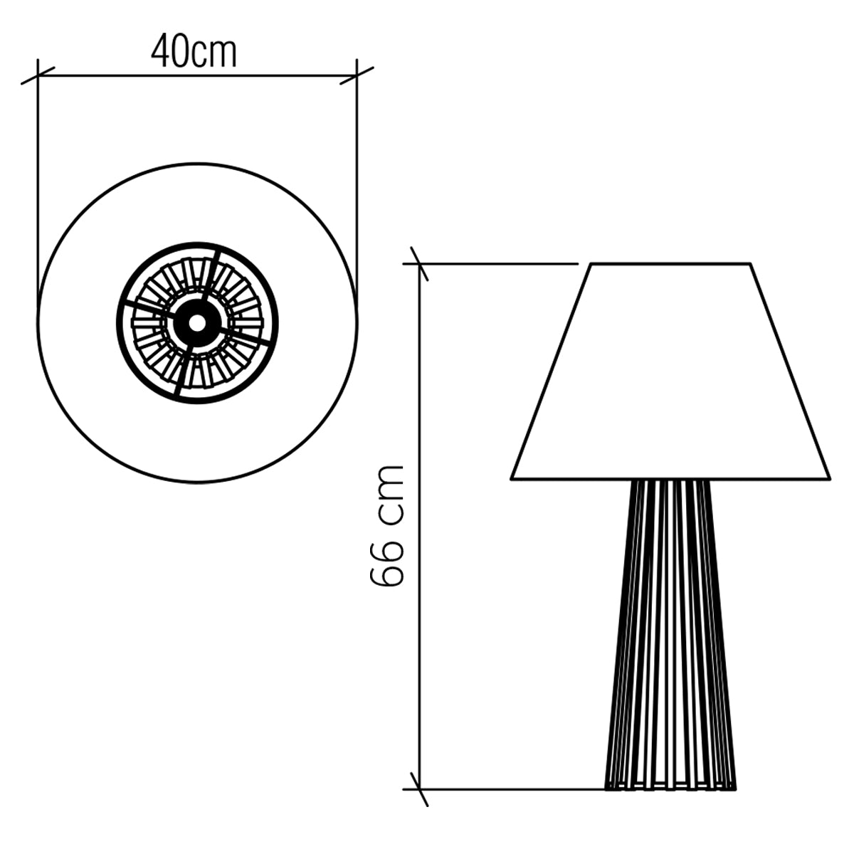 Lampa stołowa Slatted, Accord Lighting - ePlafoniera.pl