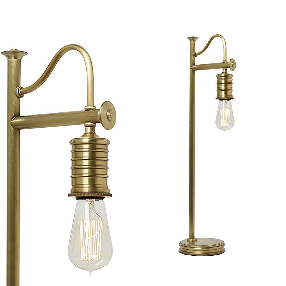 Lampa stołowa - wisząca żarówka (mosiądz 1xE27) biurkowa do sypialni salonu, Elstead (Douille)