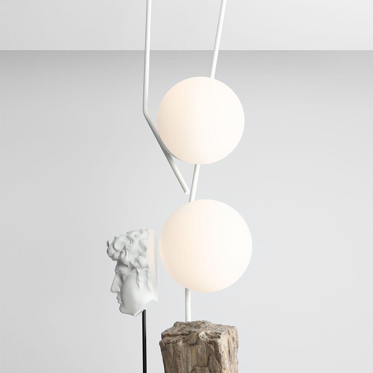 Lampa sufitowa Gallia Long White, biała - Aldex, 1095PL-GL (E27, 95cm)