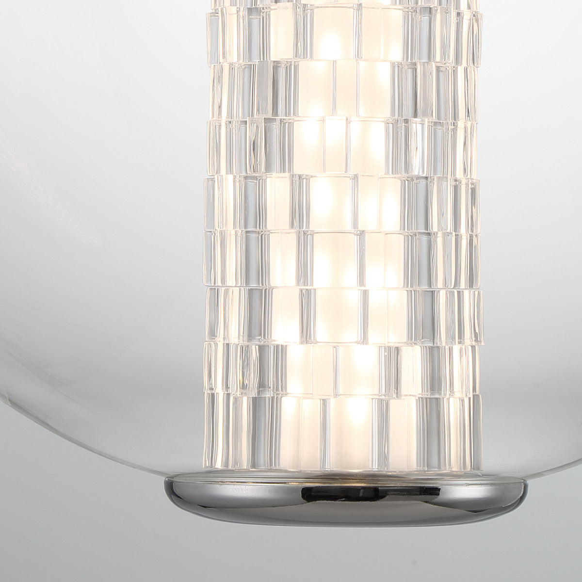 Lampa wisząca Atomo - 1 źródło światła - Polerowany chrom, Eurofase - ePlafoniera.pl