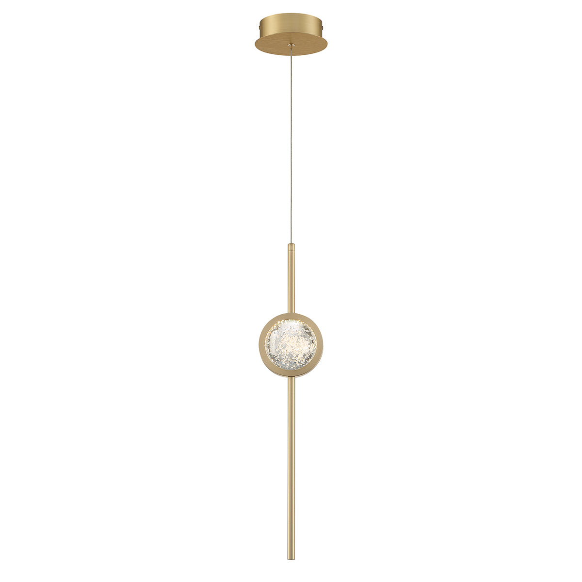 Lampa wisząca Barletta - 1 źródło światła - Szczotkowane złoto, Eurofase - ePlafoniera