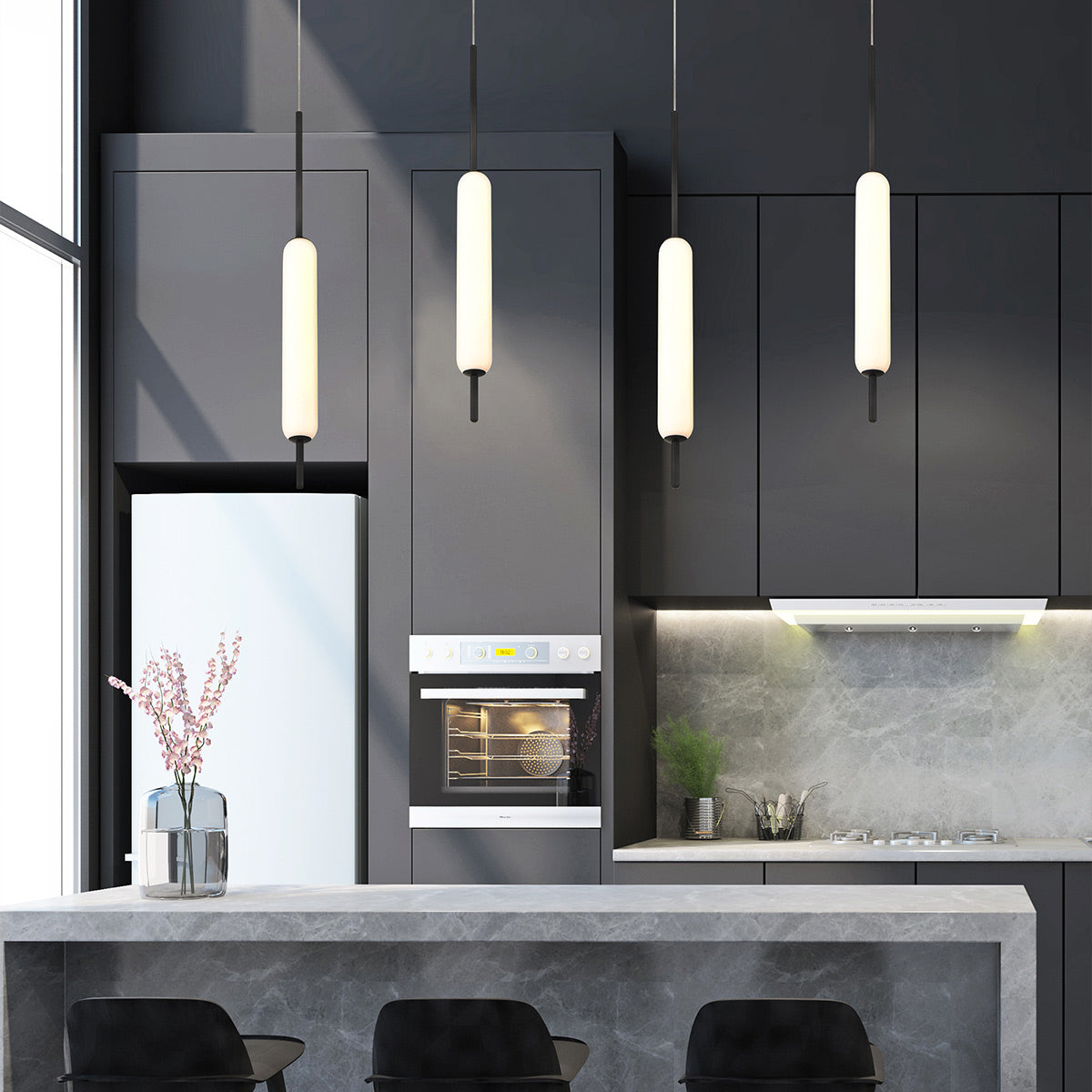 Lampa wisząca Cumberland - 1 źródło światła - Matowa czerń, Eurofase - ePlafoniera.pl