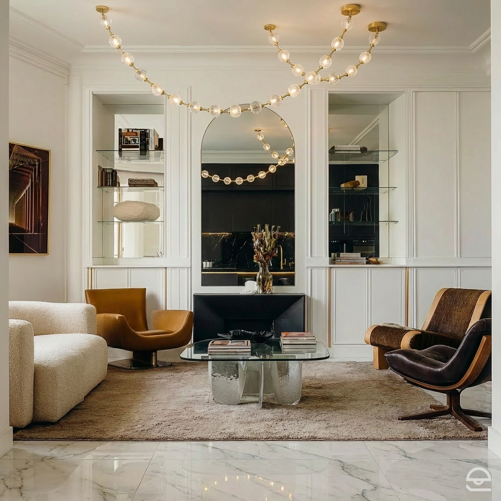 Lampa wisząca LED Marni - Naturalny mosiądz, Alora