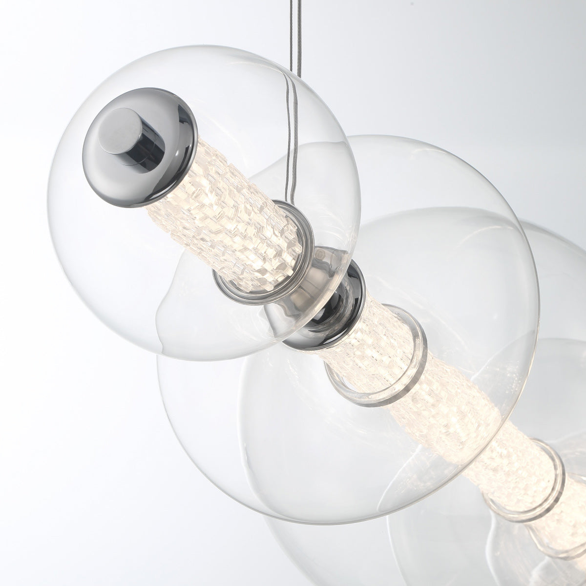 Lampa wyspowa Atomo - 7 źródeł światła - Polerowany chrom, Eurofase - ePlafoniera.pl