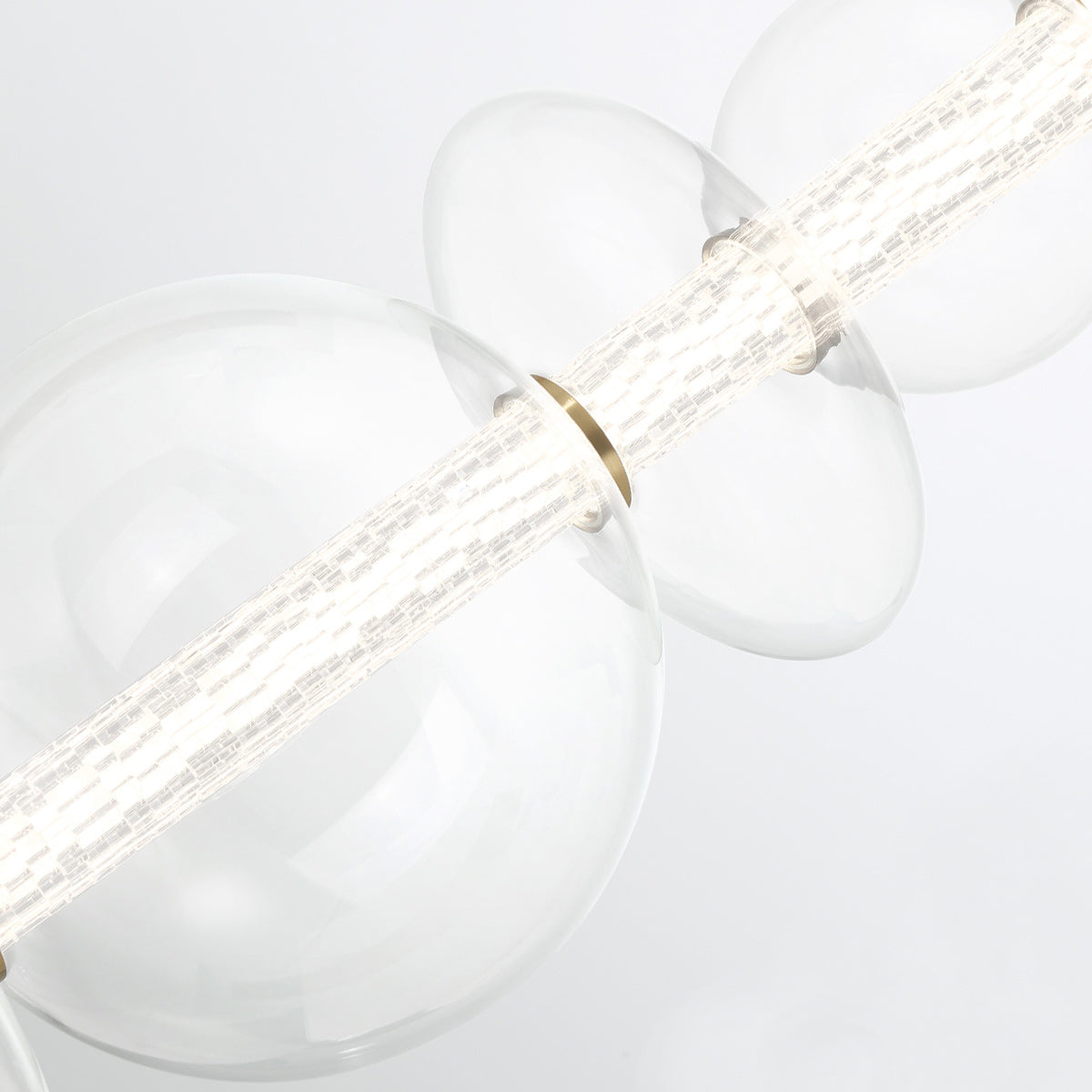 Lampa wyspowa Atomo - 7 źródeł światła - Szczotkowane złoto, Eurofase - ePlafoniera.pl