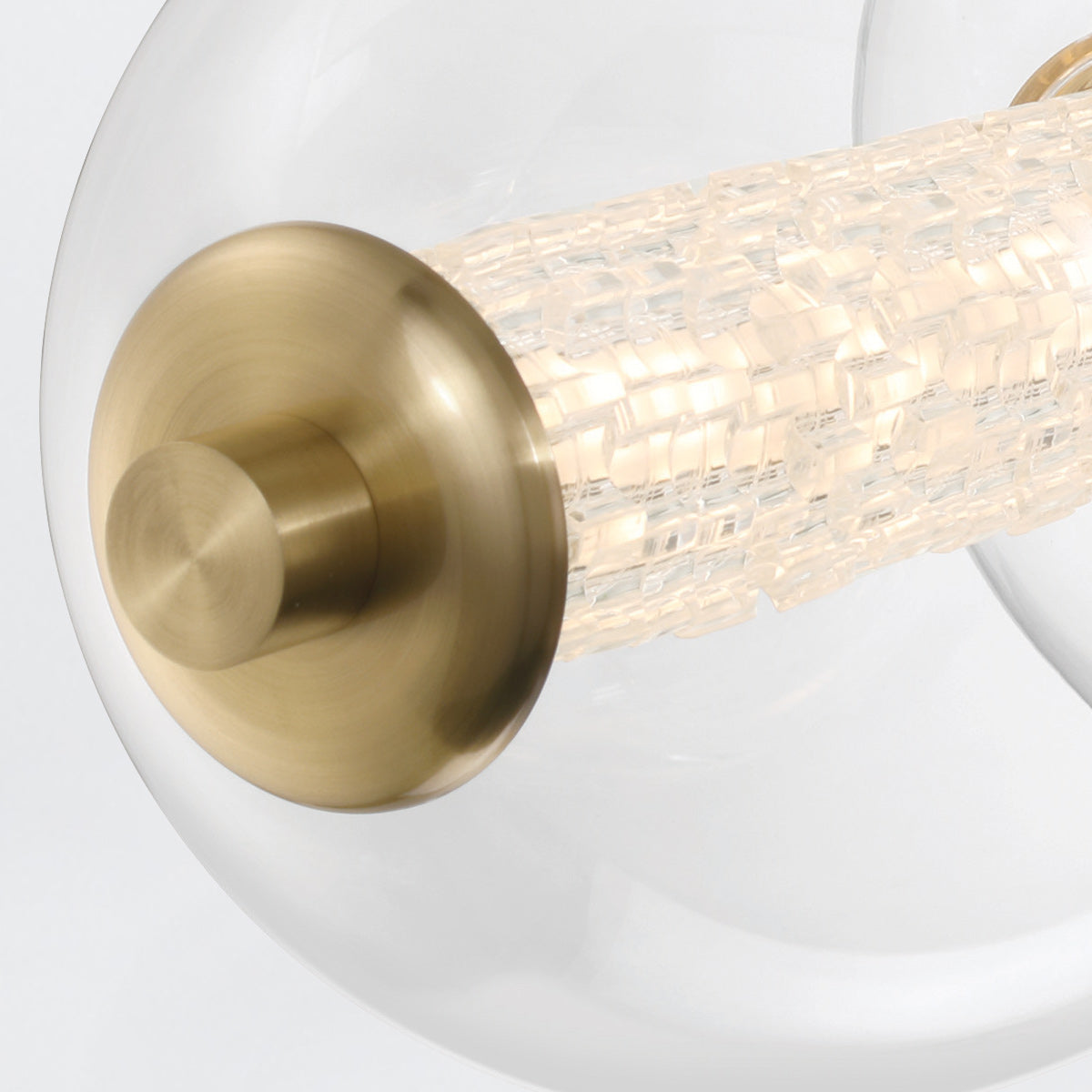 Lampa wyspowa Atomo - 7 źródeł światła - Szczotkowane złoto, Eurofase - ePlafoniera.pl