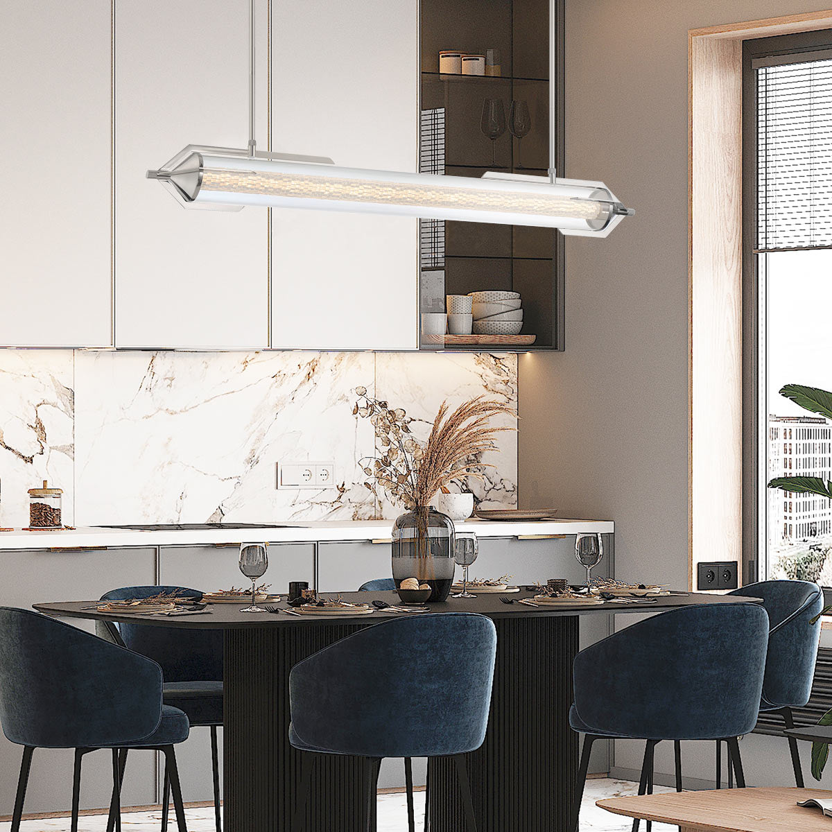 Lampa wyspowa Espada - Polerowany chrom, Eurofase - ePlafoniera.pl