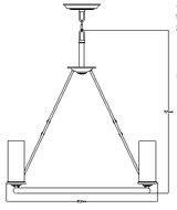 Antyczny nikiel - lampa wisząca / żyrandol Dakota (bąbelki powietrza) - Hinkley (6xE14)