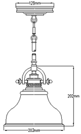 Industrialna lampa wisząca ze srebrem Emery 20cm - Quoizel
