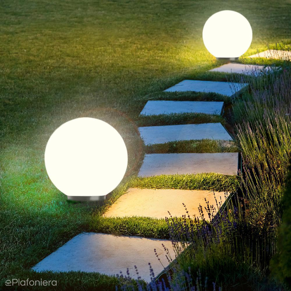 Ogrodowa zewnętrzna lampa - świecąca kula 20/25/30/40/50cm (1x E27) SU-MA (Alekule)