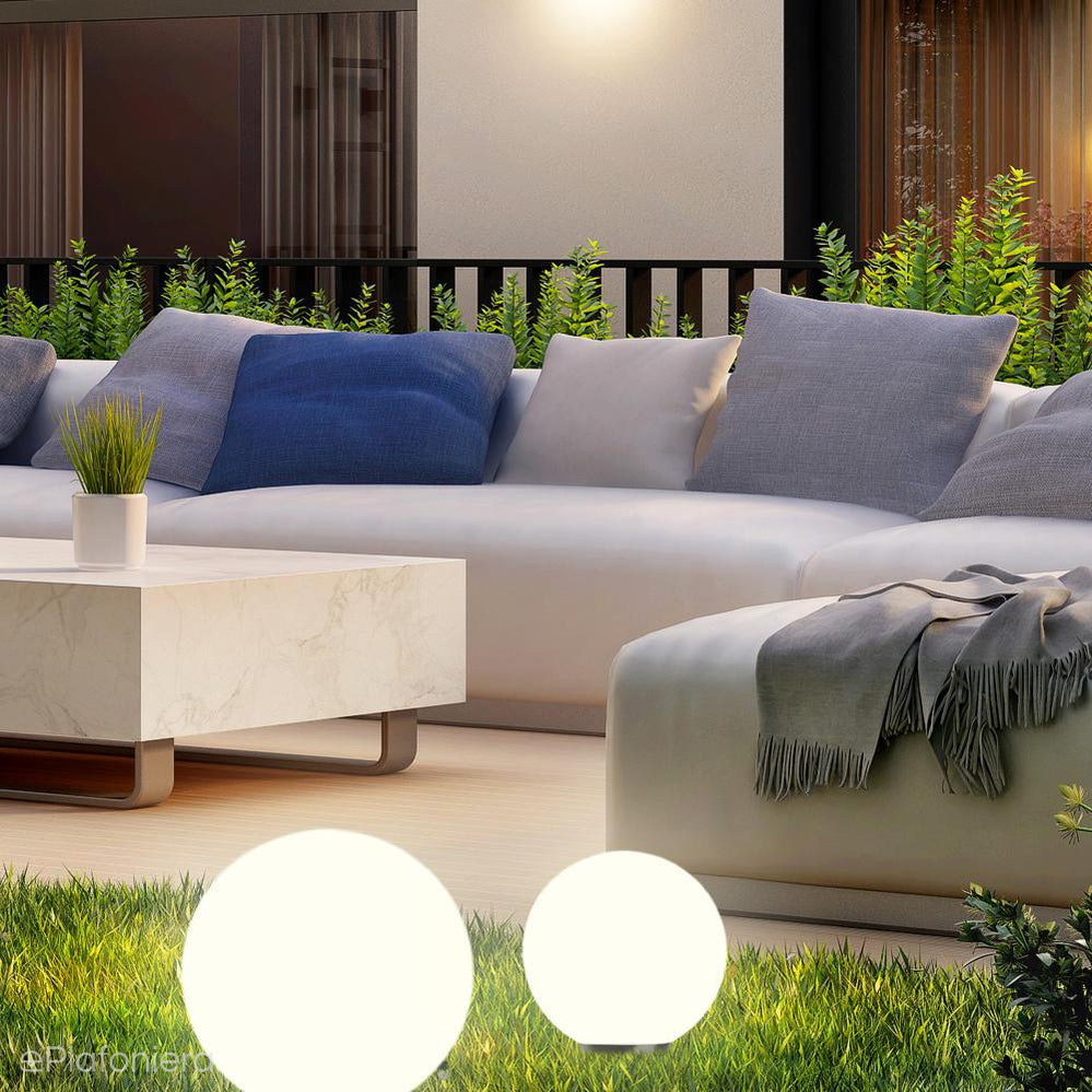 Ogrodowa zewnętrzna lampa - świecąca kula 20/25/30/40/50cm (1x E27) SU-MA (Alekule)