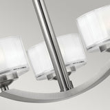 Klasyczna lampa sufitowa Meridian świecąca do góry -  Hinkley (LED / barwa ciepła / 40cm, nikiel / G9 3x4W)