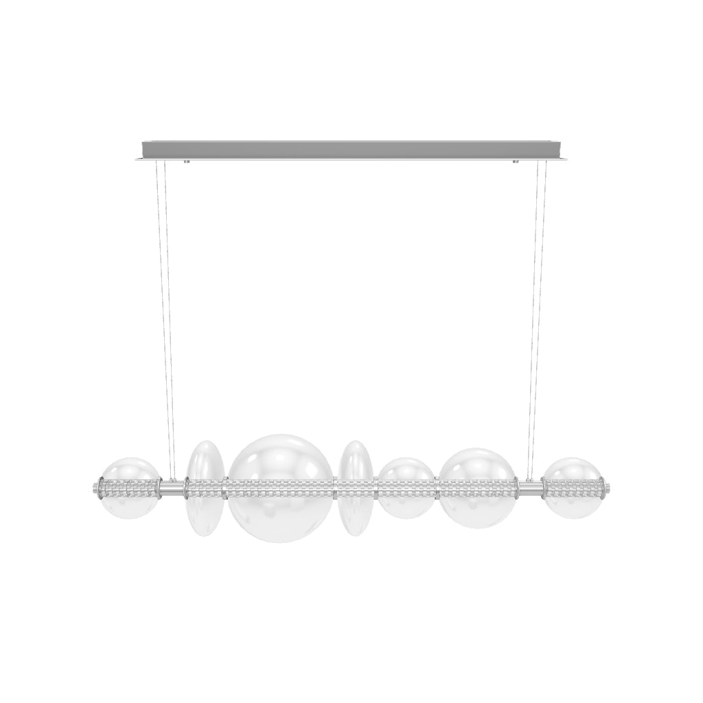 Lampa wyspowa Atomo - 7 źródeł światła - Polerowany chrom, Eurofase