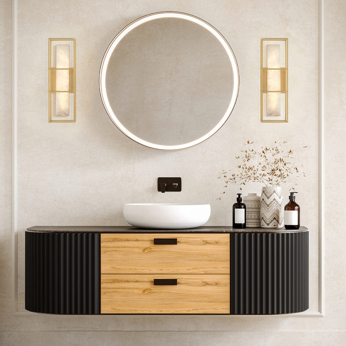 Średni kinkiet Blakley - 1 źródło światła - Szczotkowane złoto, Eurofase - ePlafoniera.pl