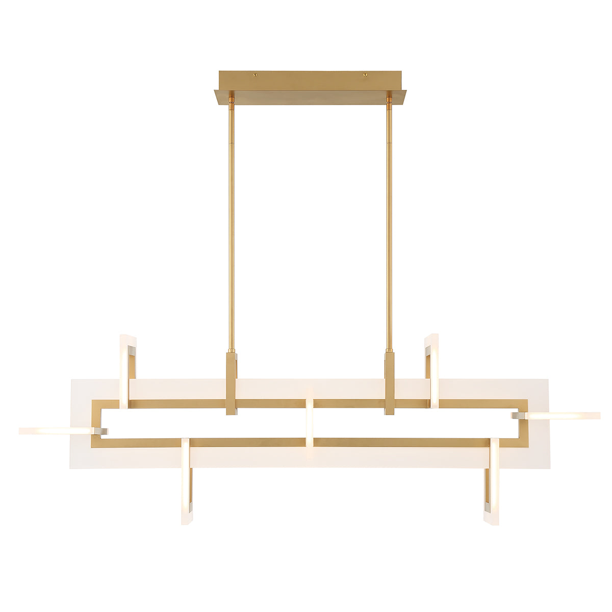 Średnia lampa wyspowa Inizio - Szczotkowane złoto, Eurofase - ePlafoniera.pl