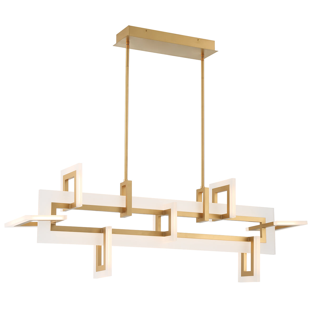 Średnia lampa wyspowa Inizio - Szczotkowane złoto, Eurofase - ePlafoniera