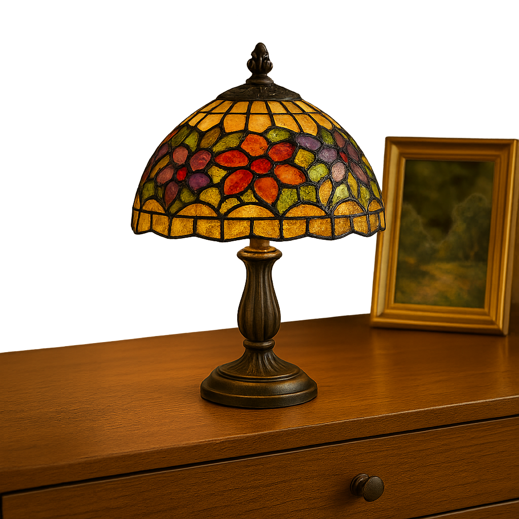 Lampy na komodę witrażowe