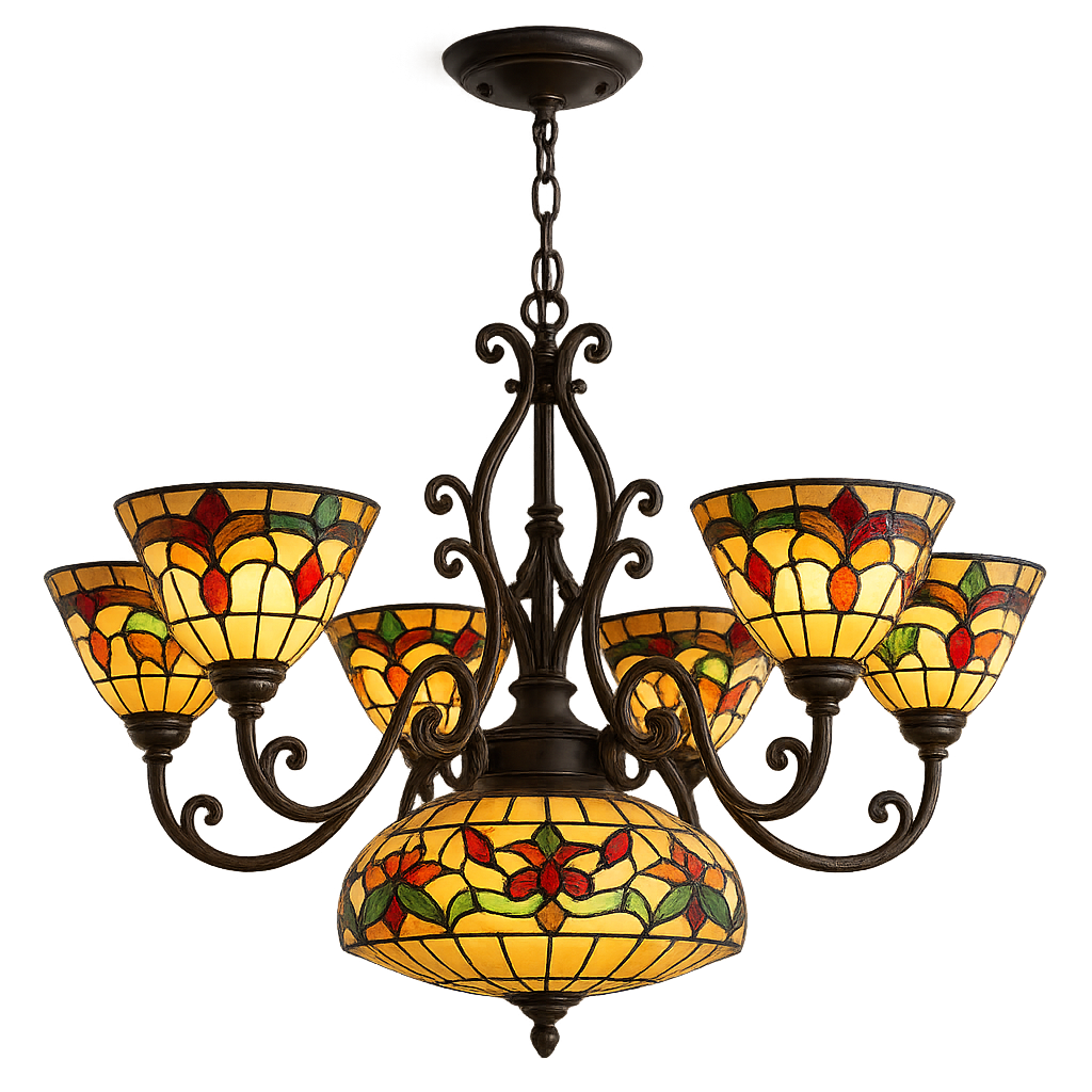 Żyrandole w stylu Tiffany