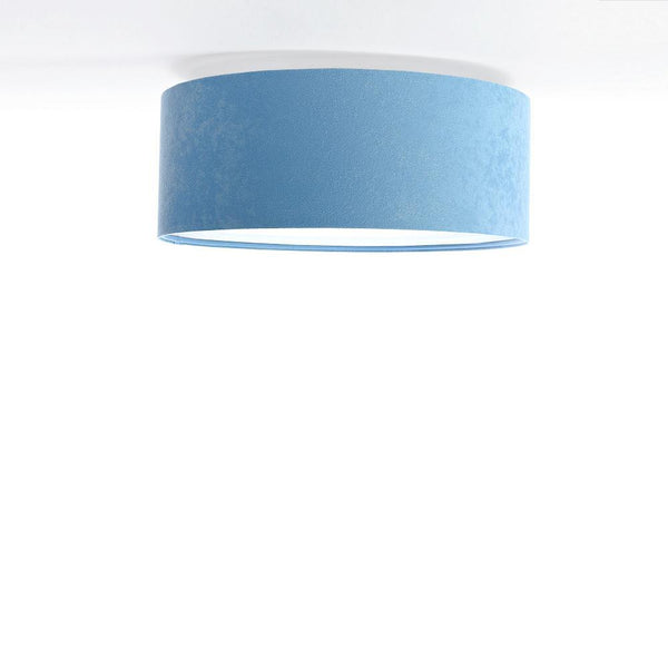 Welurowa lampa sufitowa - niebieski plafon abażur do salonu sypialni 2xE27 (090-092) ręcznie robiony