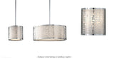 Metalowy - jedwabny abażur 20cm, lampa wisząca do salonu sypialni (1xE27) Feiss (Joplin)