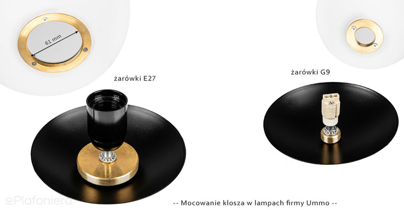 Premium czarna lampa sufitowa Kuul B - białe kule Ummo